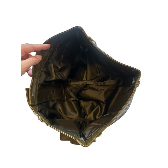 Vintage Gap Real Leather Bootcut Pants Women 10 Dark Green Western Cowgirl Grung - Picture 9 of 16